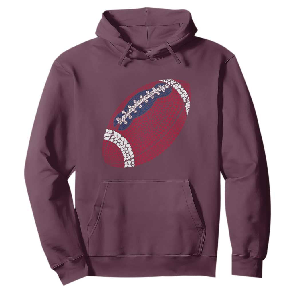 Patriotic Polka Dot Football Hoodie Dot Day Gift TS12 Maroon Print Your Wear