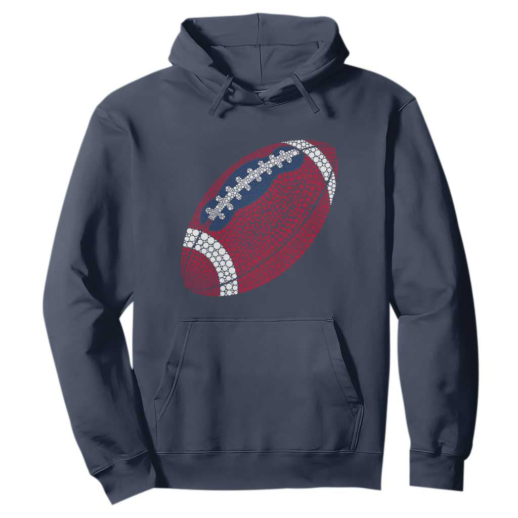 Patriotic Polka Dot Football Hoodie Dot Day Gift TS12 Navy Print Your Wear