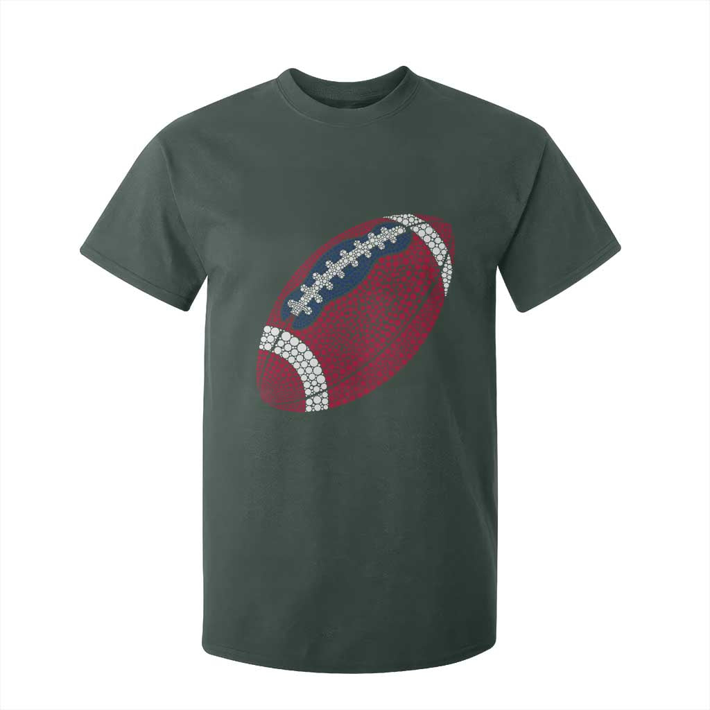 Patriotic Polka Dot Football T Shirt For Kid Dot Day Gift TS12 Dark Forest Green Print Your Wear