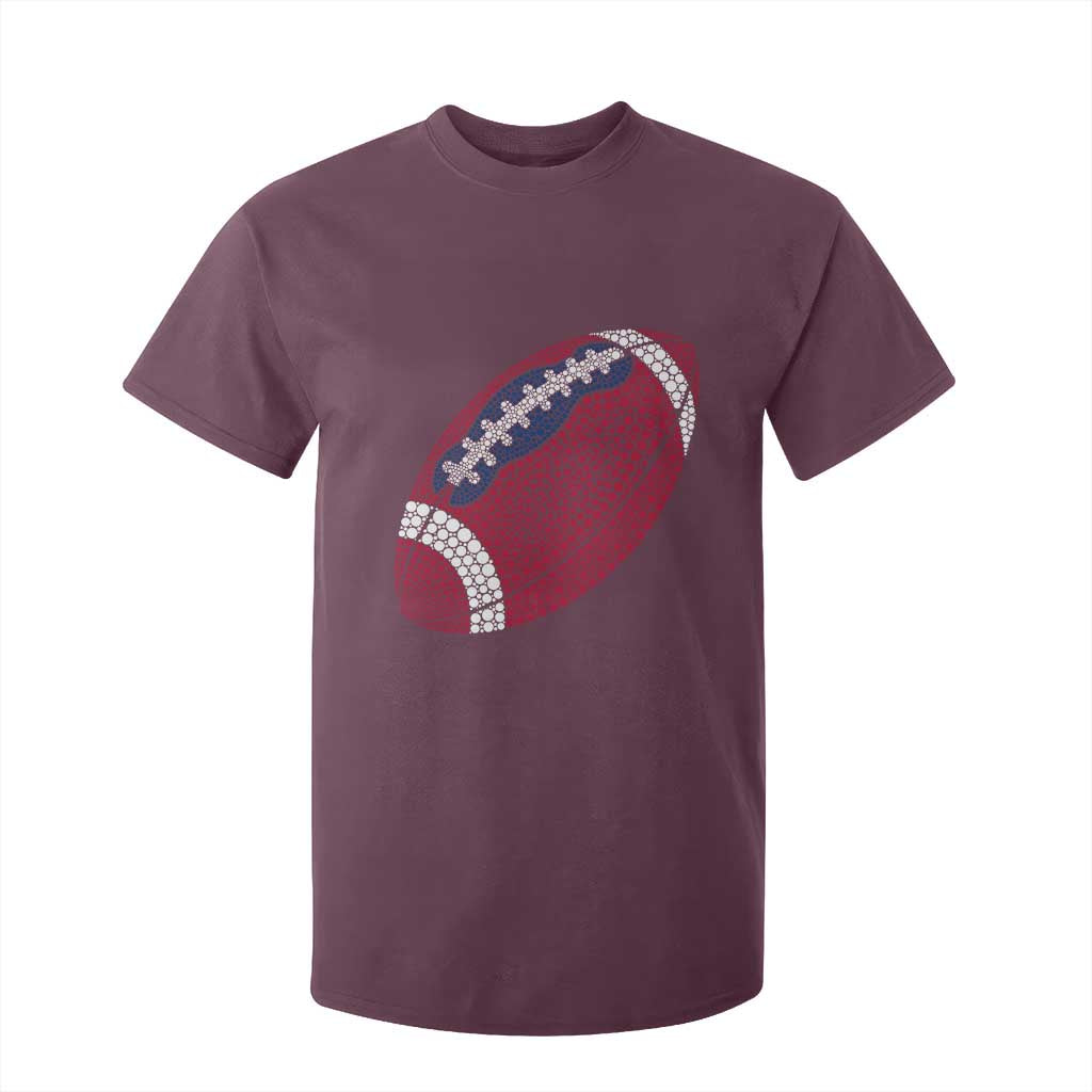 Patriotic Polka Dot Football T Shirt For Kid Dot Day Gift TS12 Maroon Print Your Wear