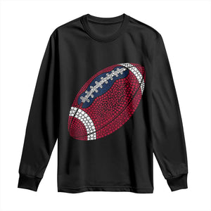 Patriotic Polka Dot Football Long Sleeve Shirt Dot Day Gift TS12 Black Print Your Wear