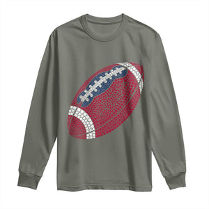 Patriotic Polka Dot Football Long Sleeve Shirt Dot Day Gift TS12 Military Green Print Your Wear