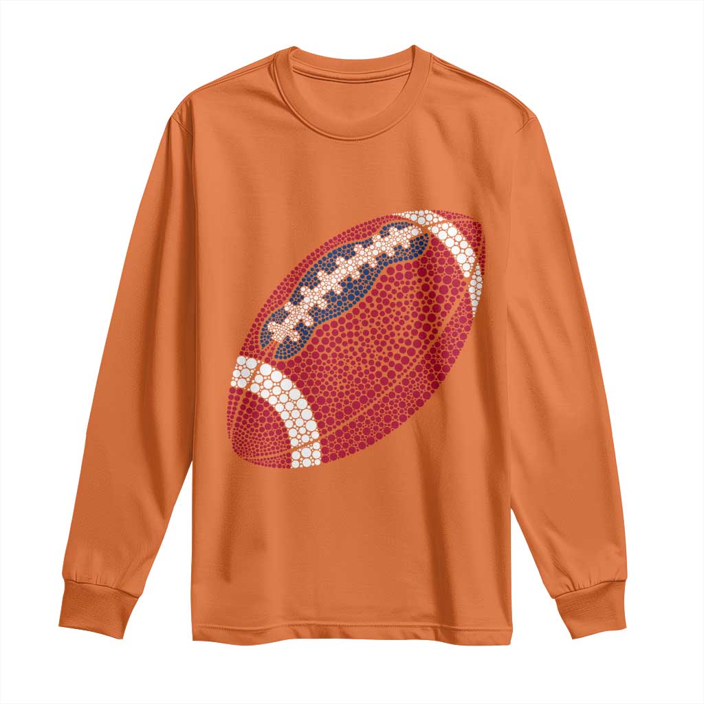 Patriotic Polka Dot Football Long Sleeve Shirt Dot Day Gift TS12 Orange Print Your Wear