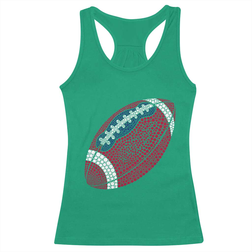 Patriotic Polka Dot Football Racerback Tank Top Dot Day Gift TS12 Irish Green Print Your Wear