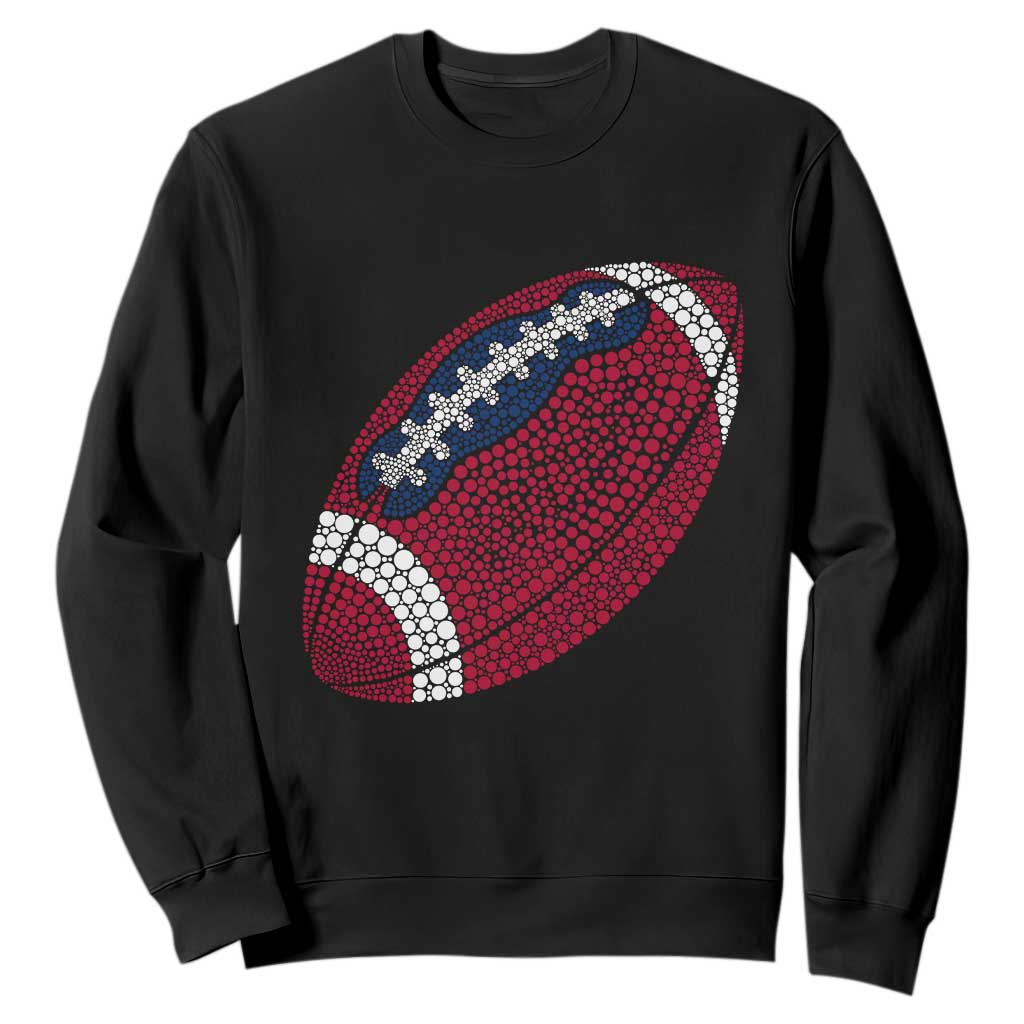 Patriotic Polka Dot Football Sweatshirt Dot Day Gift TS12 Black Print Your Wear