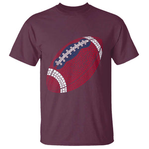 Patriotic Polka Dot Football T Shirt Dot Day Gift TS12 Maroon Print Your Wear