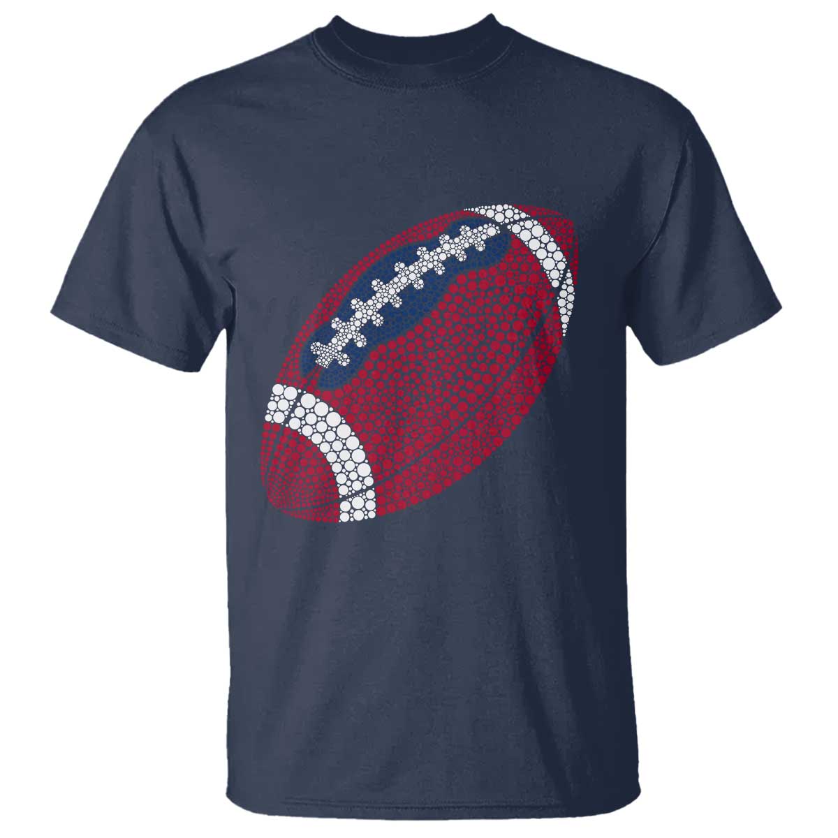 Patriotic Polka Dot Football T Shirt Dot Day Gift TS12 Navy Print Your Wear