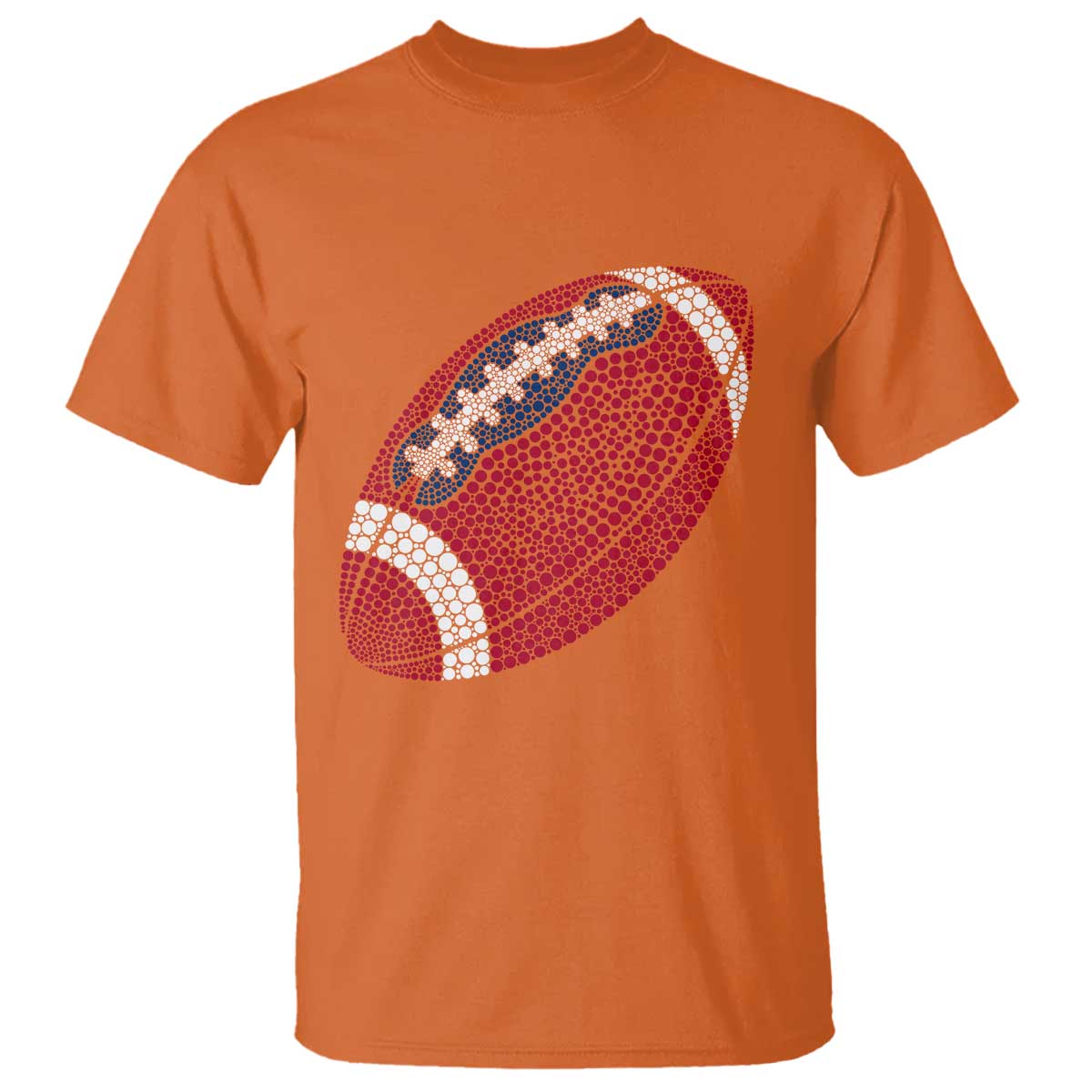 Patriotic Polka Dot Football T Shirt Dot Day Gift TS12 Orange Print Your Wear
