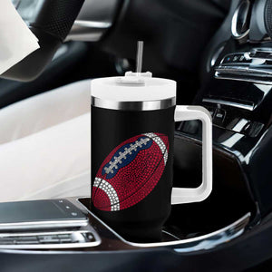 Patriotic Polka Dot Football Tumbler With Handle Dot Day Gift TS12 Print Your Wear