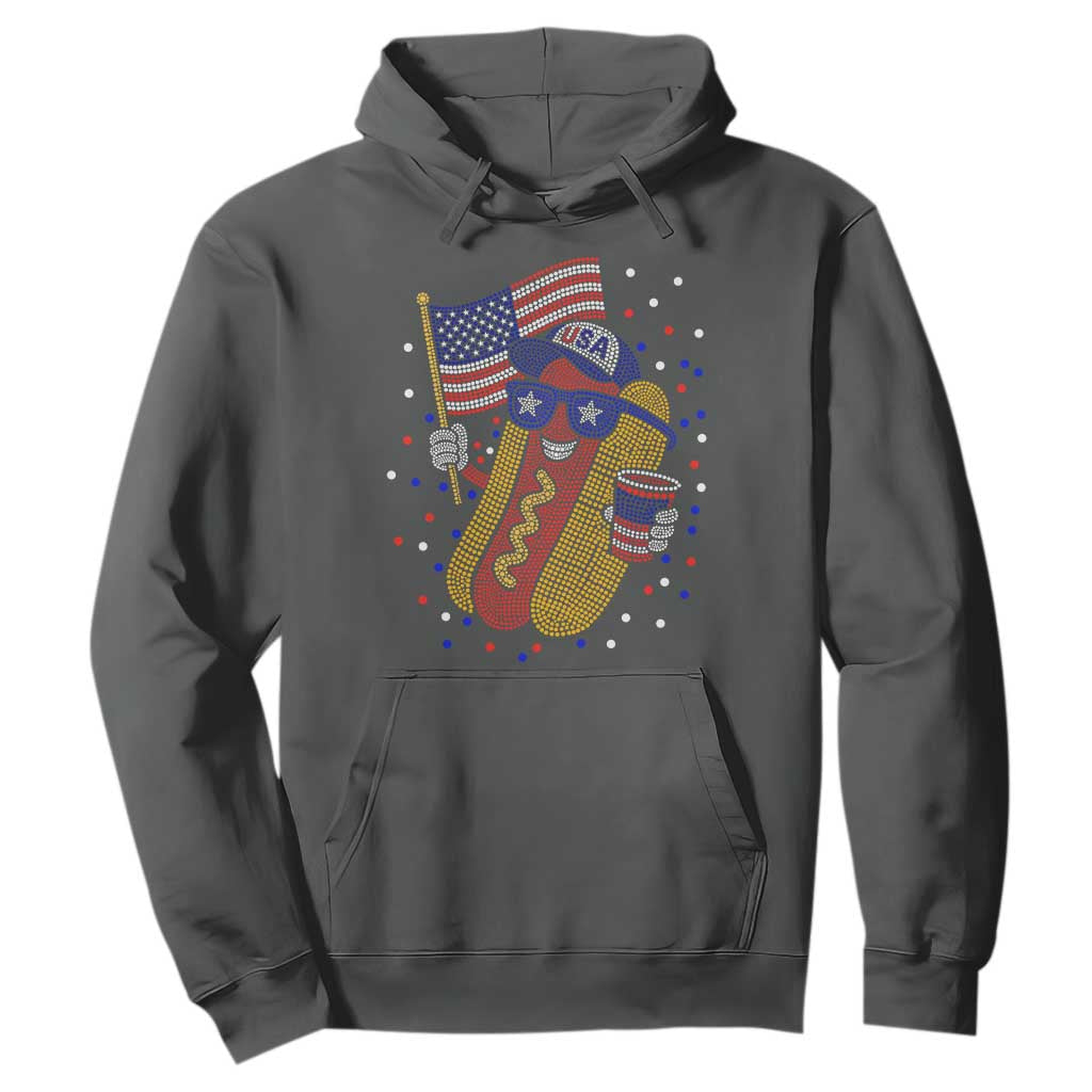 International Dot Day Hotdog Hoodie Red White Blue Polka Dots TS12 Dark Heather Print Your Wear