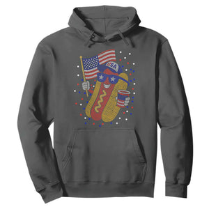 International Dot Day Hotdog Hoodie Red White Blue Polka Dots TS12 Dark Heather Print Your Wear