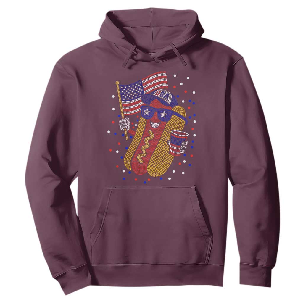 International Dot Day Hotdog Hoodie Red White Blue Polka Dots TS12 Maroon Print Your Wear