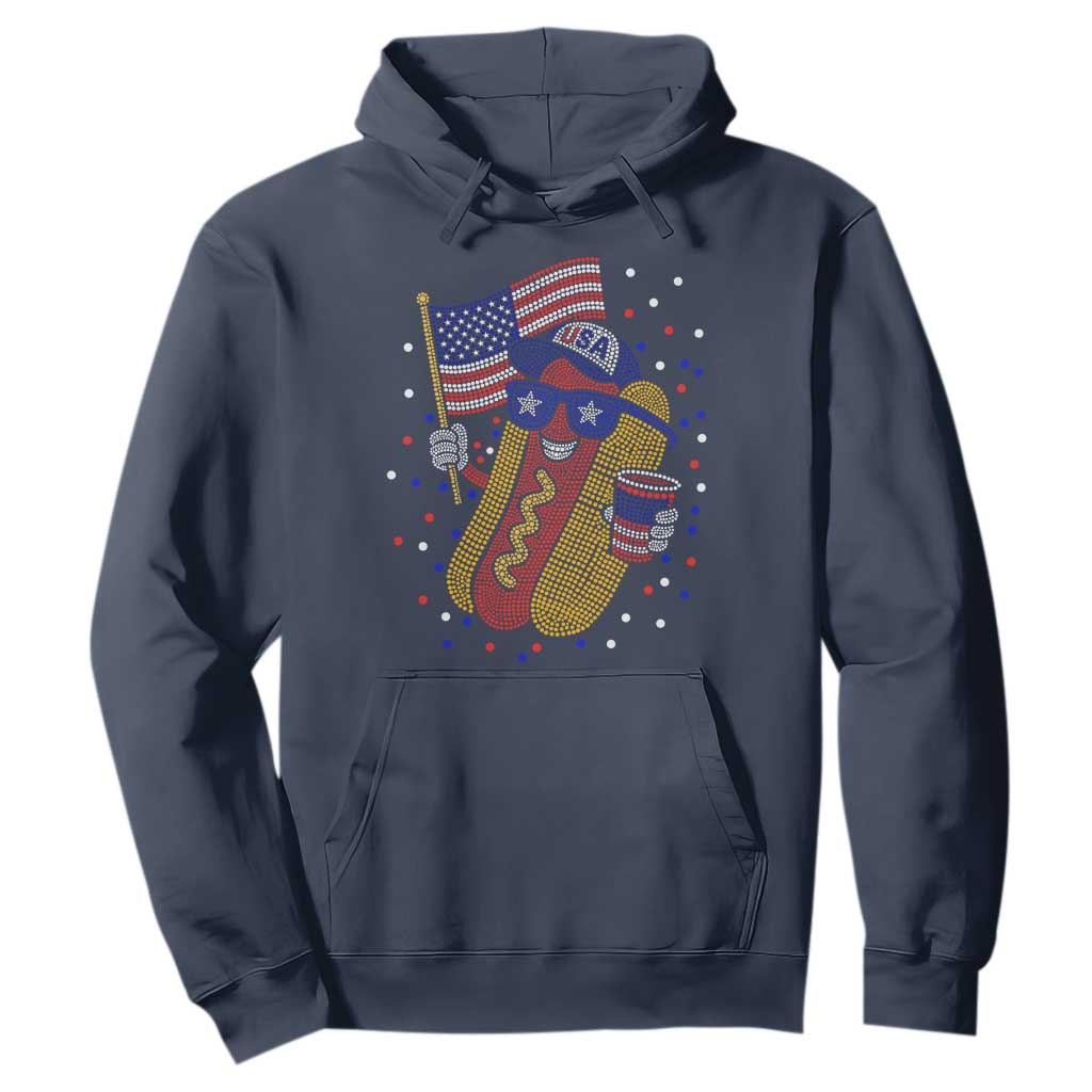 International Dot Day Hotdog Hoodie Red White Blue Polka Dots TS12 Navy Print Your Wear