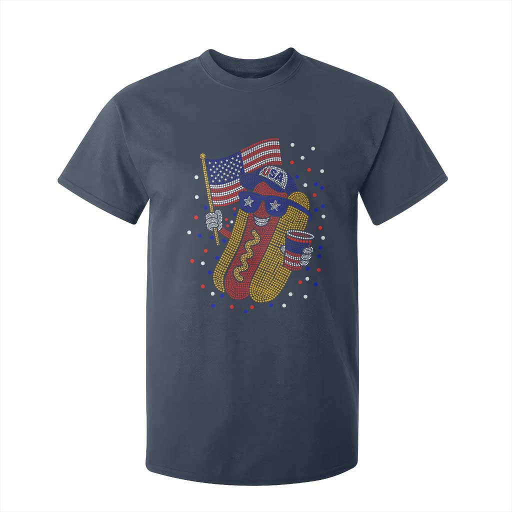 International Dot Day Hotdog T Shirt For Kid Red White Blue Polka Dots TS12 Navy Print Your Wear