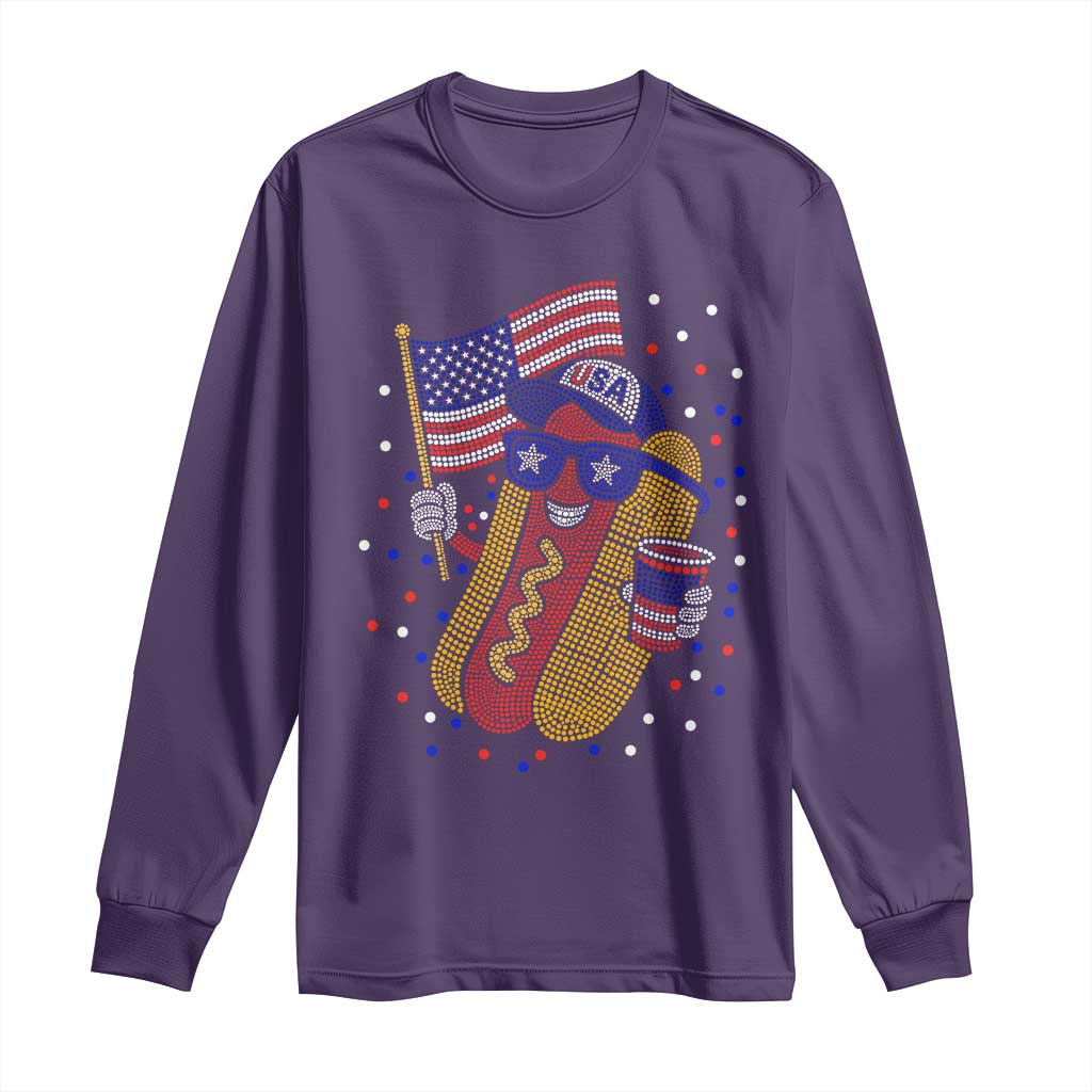 International Dot Day Hotdog Long Sleeve Shirt Red White Blue Polka Dots TS12 Purple Print Your Wear