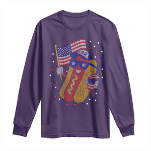 International Dot Day Hotdog Long Sleeve Shirt Red White Blue Polka Dots TS12 Purple Print Your Wear