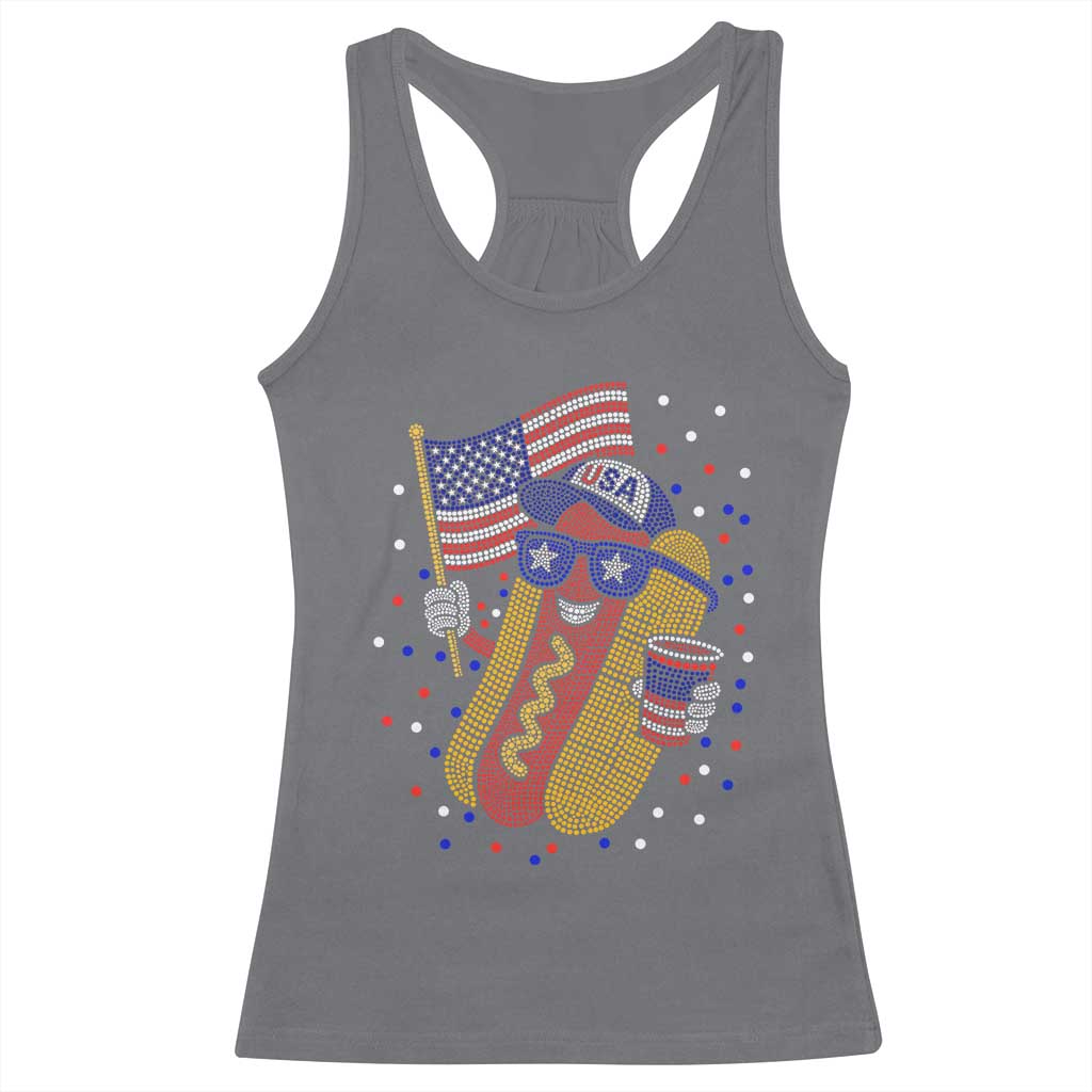 International Dot Day Hotdog Racerback Tank Top Red White Blue Polka Dots TS12 Charcoal Print Your Wear
