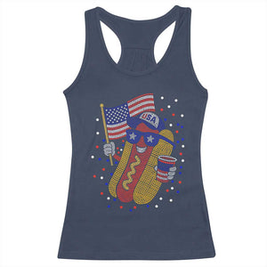 International Dot Day Hotdog Racerback Tank Top Red White Blue Polka Dots TS12 Navy Print Your Wear
