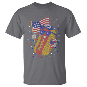 International Dot Day Hotdog T Shirt Red White Blue Polka Dots TS12 Charcoal Print Your Wear