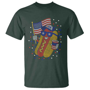 International Dot Day Hotdog T Shirt Red White Blue Polka Dots TS12 Dark Forest Green Print Your Wear