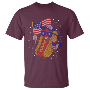 International Dot Day Hotdog T Shirt Red White Blue Polka Dots TS12 Maroon Print Your Wear