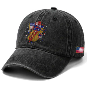 International Dot Day Hotdog Washed Cotton Baseball Cap Red White Blue Polka Dots TS12 Print Your Wear