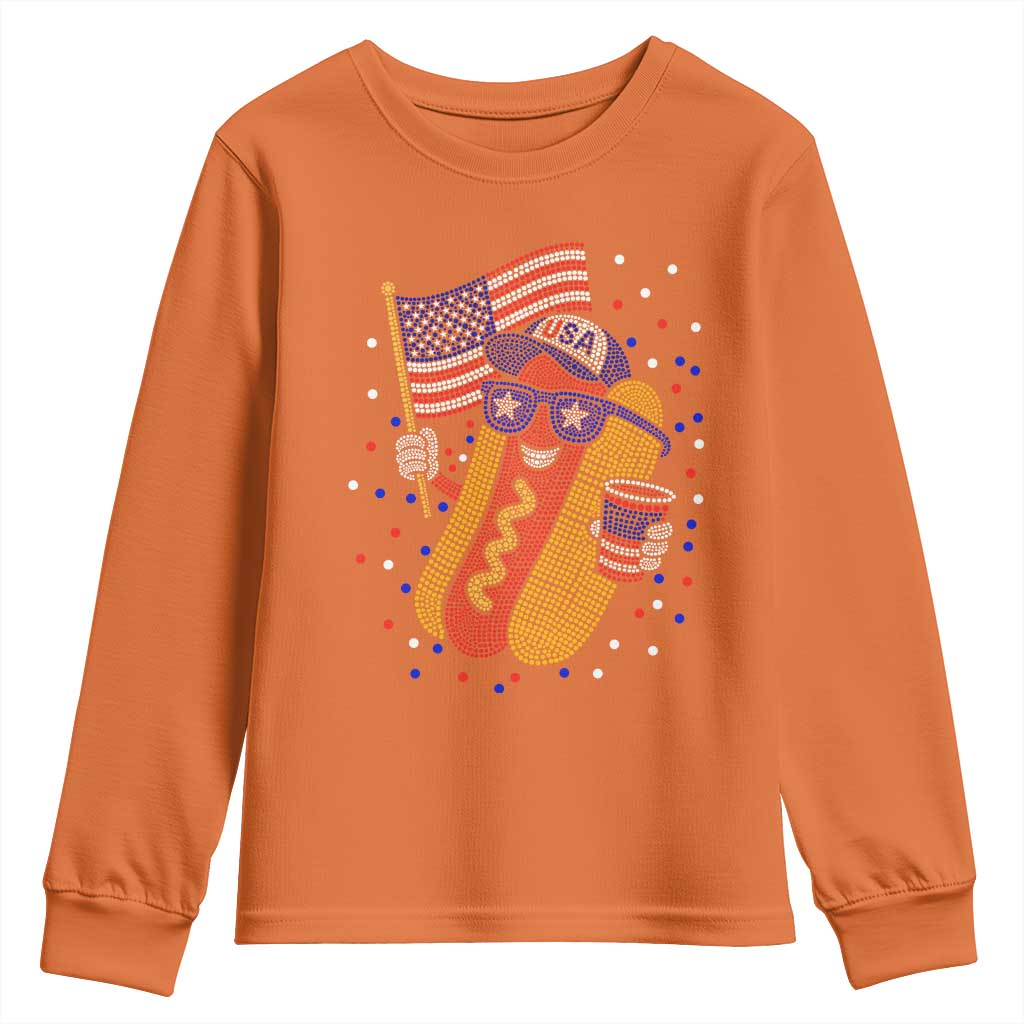 International Dot Day Hotdog Youth Sweatshirt Red White Blue Polka Dots TS12 Orange Print Your Wear