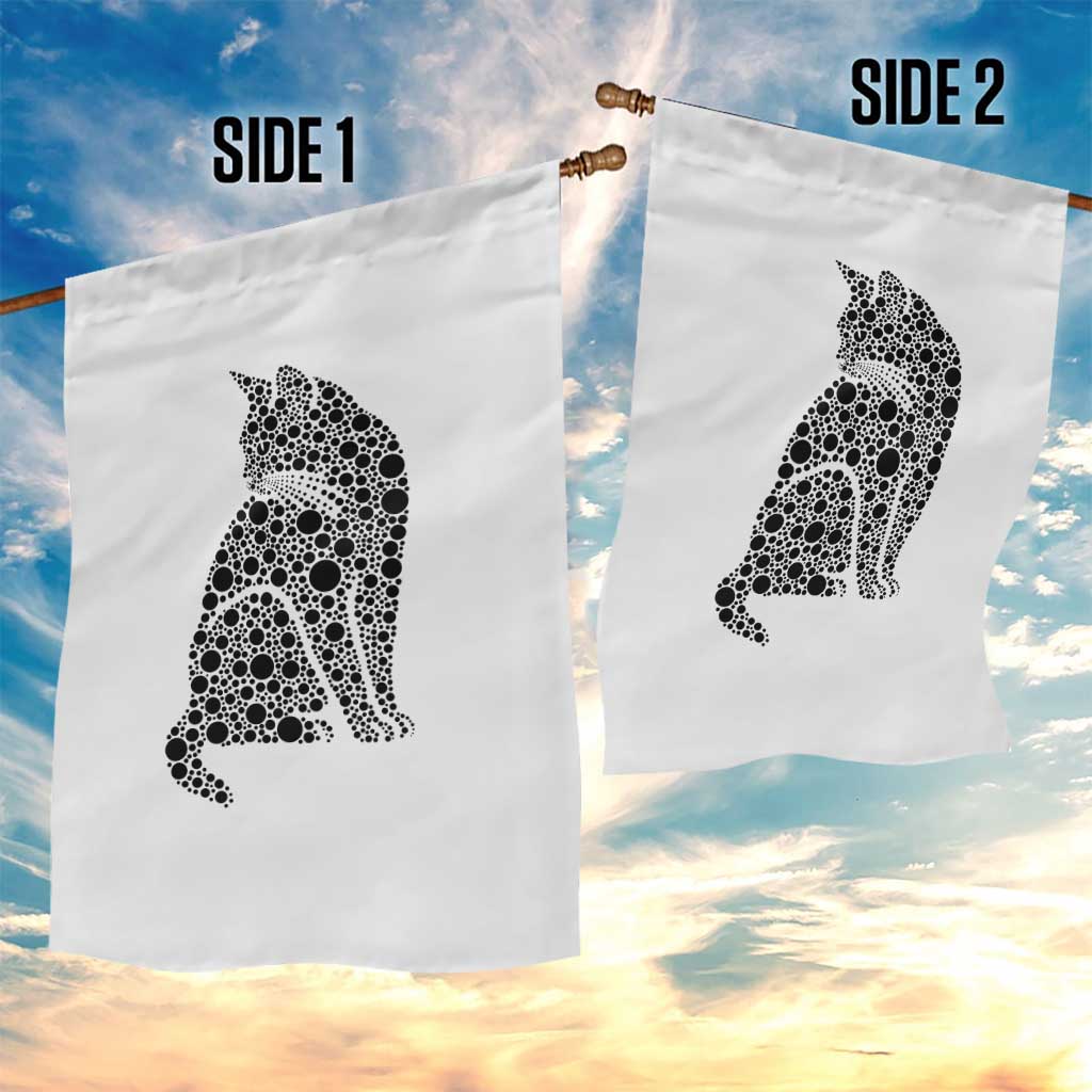 Polka Dot Black Cat Garden Flag International Dot Day Gift TS12 Print Your Wear