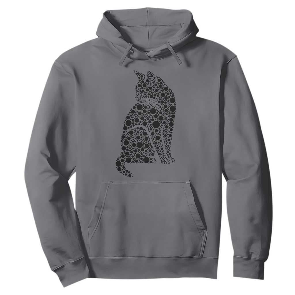 Polka Dot Black Cat Hoodie International Dot Day Gift TS12 Charcoal Print Your Wear