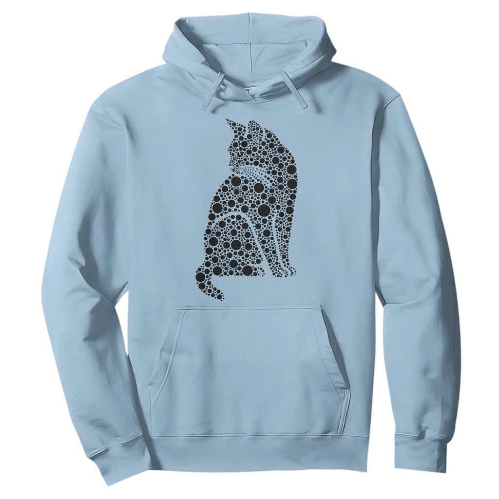 Polka Dot Black Cat Hoodie International Dot Day Gift TS12 Light Blue Print Your Wear