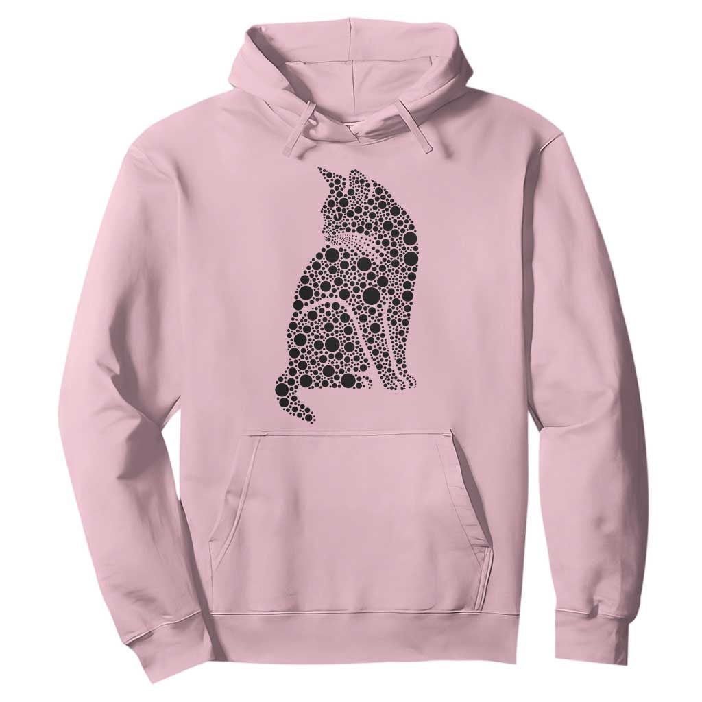 Polka Dot Black Cat Hoodie International Dot Day Gift TS12 Light Pink Print Your Wear