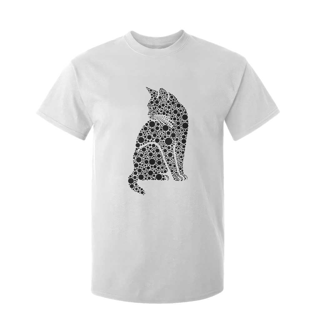 Polka Dot Black Cat T Shirt For Kid International Dot Day Gift TS12 White Print Your Wear