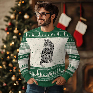 Polka Dot Black Cat Ugly Christmas Sweater International Dot Day Gift TS12 Beige Green Print Your Wear