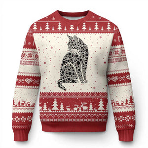 Polka Dot Black Cat Ugly Christmas Sweater International Dot Day Gift TS12 Beige Red Print Your Wear