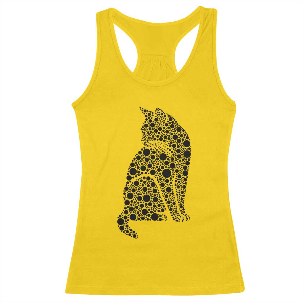 Polka Dot Black Cat Racerback Tank Top International Dot Day Gift TS12 Daisy Print Your Wear