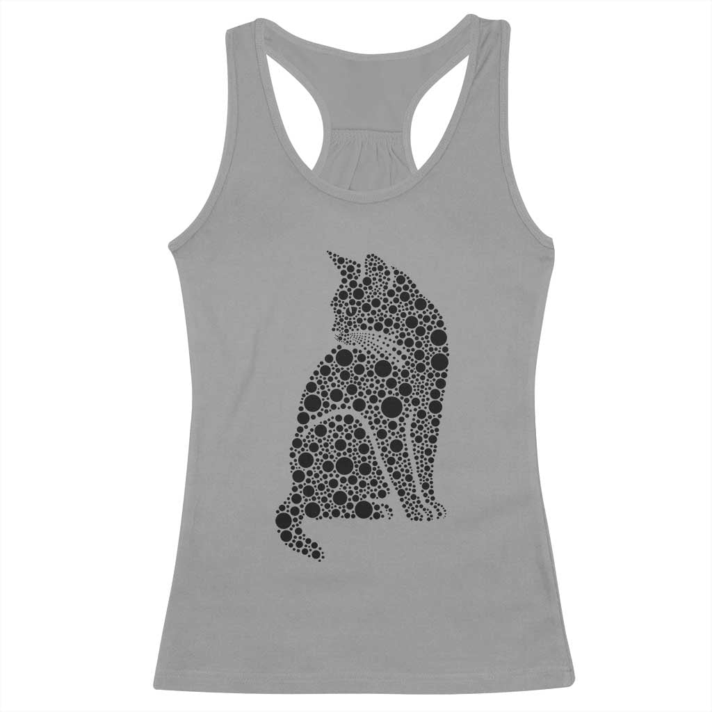 Polka Dot Black Cat Racerback Tank Top International Dot Day Gift TS12 Sport Gray Print Your Wear