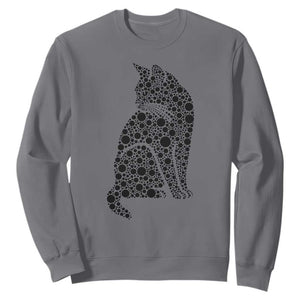 Polka Dot Black Cat Sweatshirt International Dot Day Gift TS12 Charcoal Print Your Wear