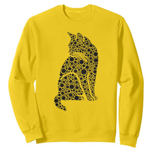 Polka Dot Black Cat Sweatshirt International Dot Day Gift TS12 Daisy Print Your Wear