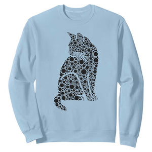 Polka Dot Black Cat Sweatshirt International Dot Day Gift TS12 Light Blue Print Your Wear