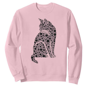 Polka Dot Black Cat Sweatshirt International Dot Day Gift TS12 Light Pink Print Your Wear