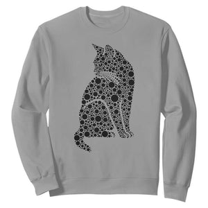 Polka Dot Black Cat Sweatshirt International Dot Day Gift TS12 Sport Gray Print Your Wear
