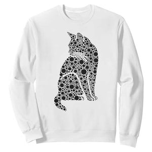 Polka Dot Black Cat Sweatshirt International Dot Day Gift TS12 White Print Your Wear
