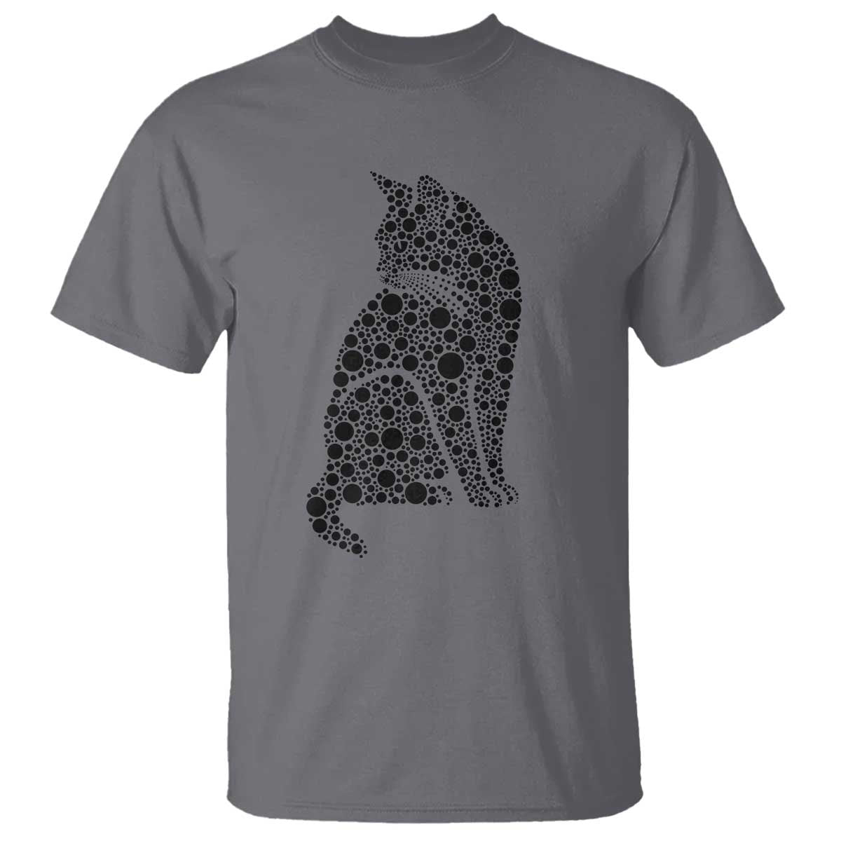 Polka Dot Black Cat T Shirt International Dot Day Gift TS12 Charcoal Print Your Wear