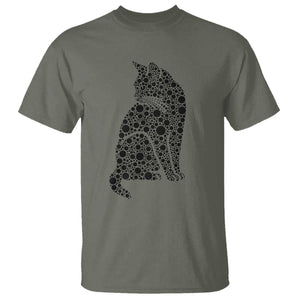 Polka Dot Black Cat T Shirt International Dot Day Gift TS12 Military Green Print Your Wear
