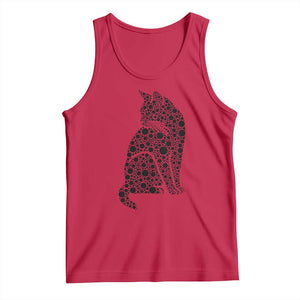 Polka Dot Black Cat Tank Top International Dot Day Gift TS12 Red Print Your Wear