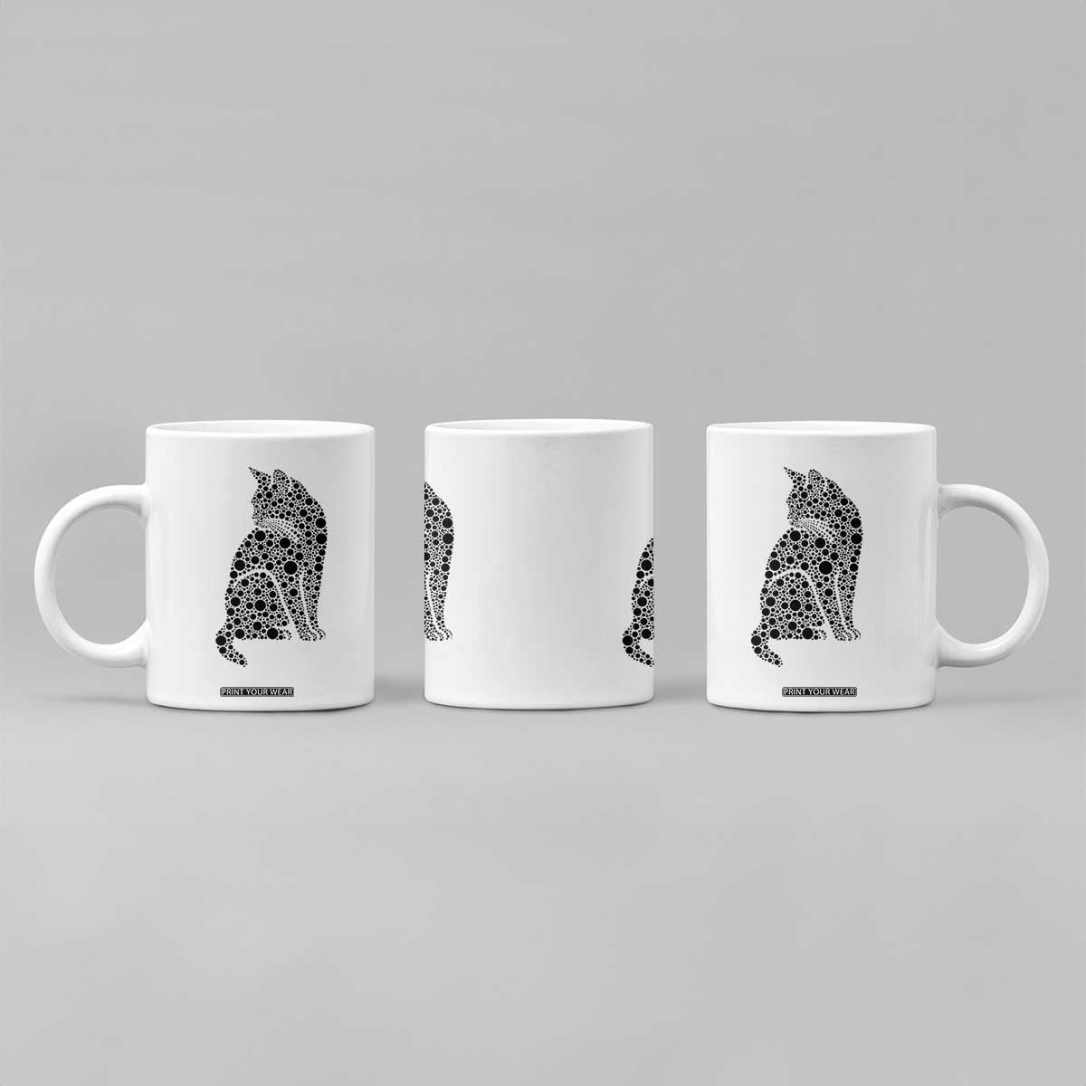 Polka Dot Black Cat Coffee Mug International Dot Day Gift TS12 Print Your Wear