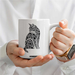 Polka Dot Black Cat Coffee Mug International Dot Day Gift TS12 Print Your Wear