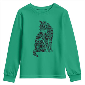 Polka Dot Black Cat Youth Sweatshirt International Dot Day Gift TS12 Irish Green Print Your Wear