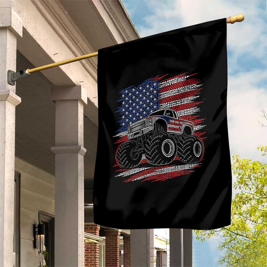 Patriotic Monster Truck Polka Dot Garden Flag Dot Day Gift TS12 Print Your Wear
