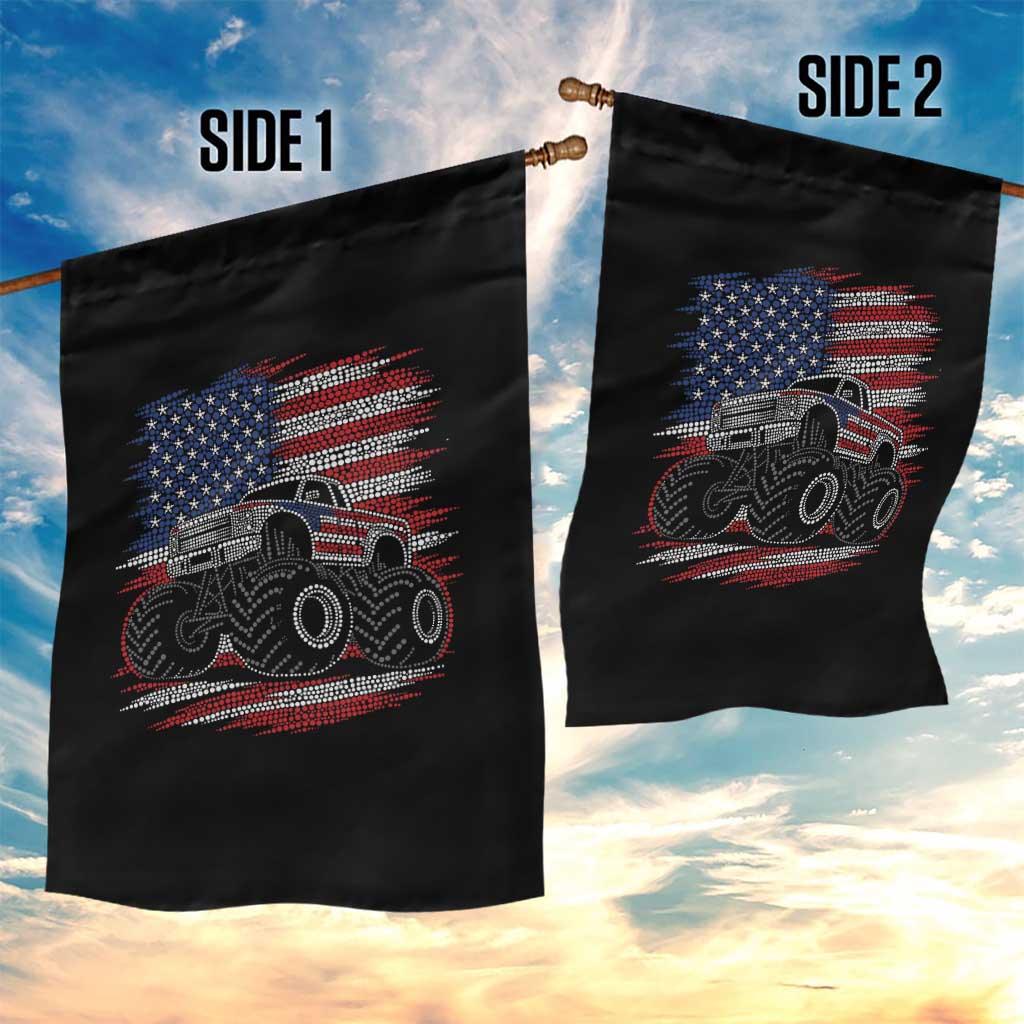 Patriotic Monster Truck Polka Dot Garden Flag Dot Day Gift TS12 Print Your Wear